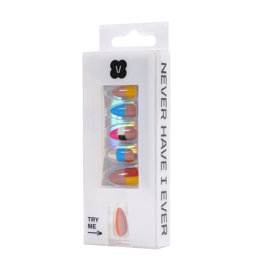 Master Color Block - Press-On Nail - NEVER HAVE I EVER