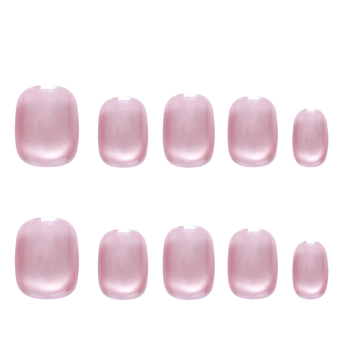 Pink Watery Cat Eye - Press-On Nails