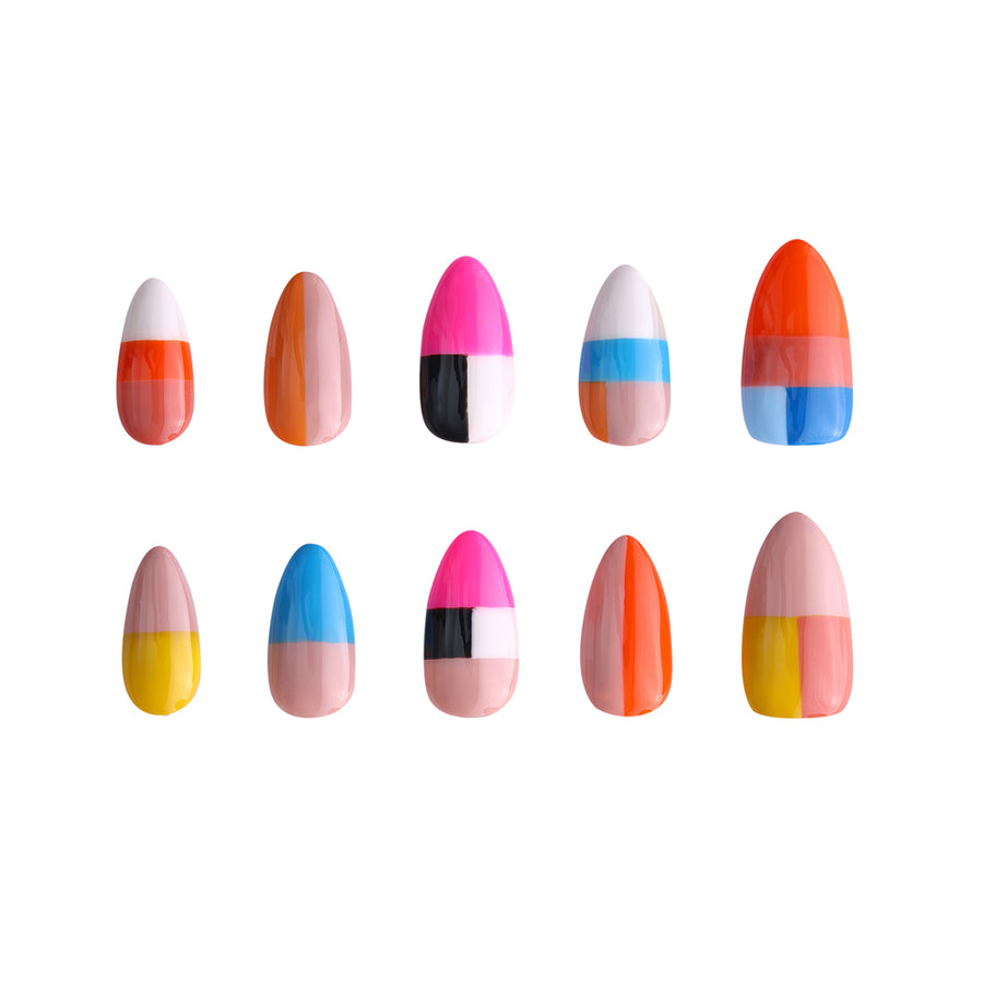 Master Color Block - Press-On Nail - NEVER HAVE I EVER
