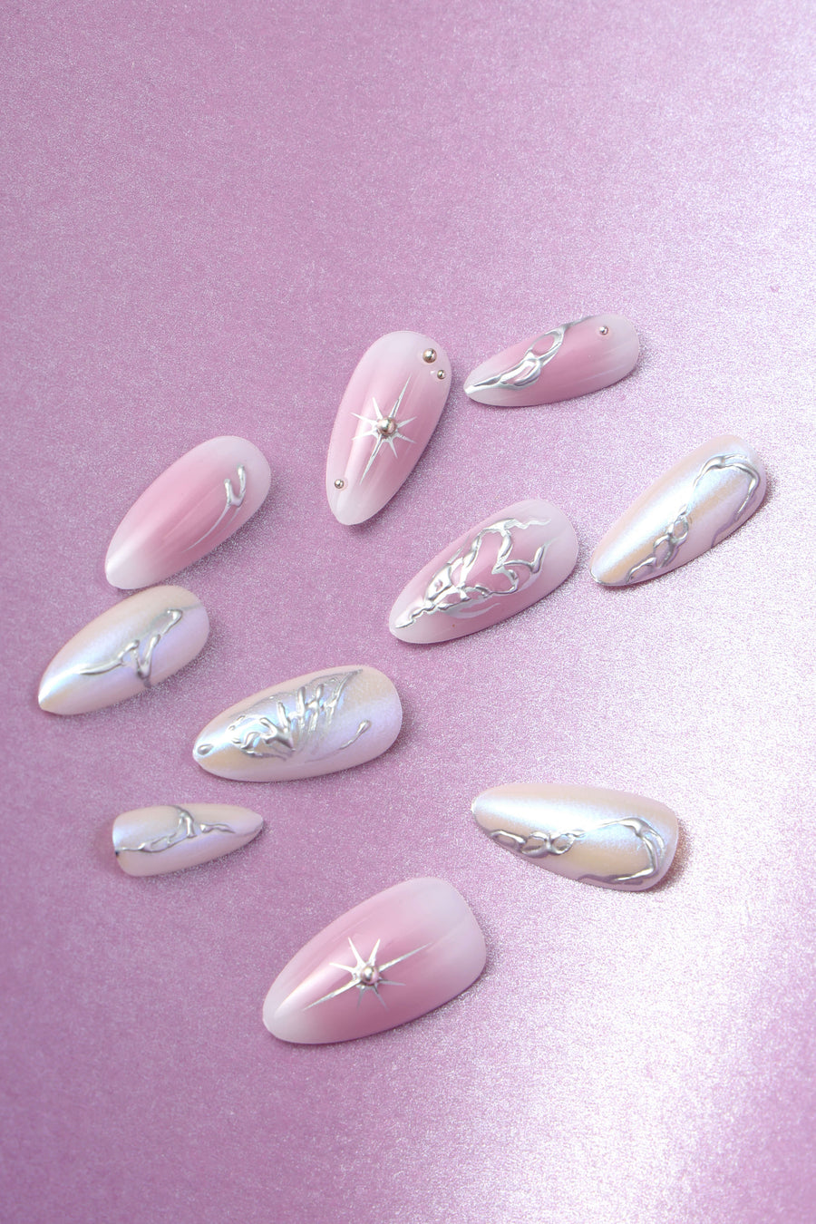 FAIRY WING - ALMOND PRESS-ON NAILS 