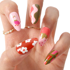 Strawberry Goose- Press-On Nail